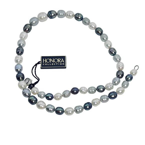 Honora Graduated Baroque Freshwater Pearl Necklace W/ Sterling Clasp (6033-1-2) - Picture 7 of 7